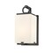 Z-Lite Sana 1 Light Outdoor Wall Sconce, Black & White Opal 593S-BK - alternate 1